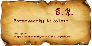 Borsoveczky Nikolett névjegykártya